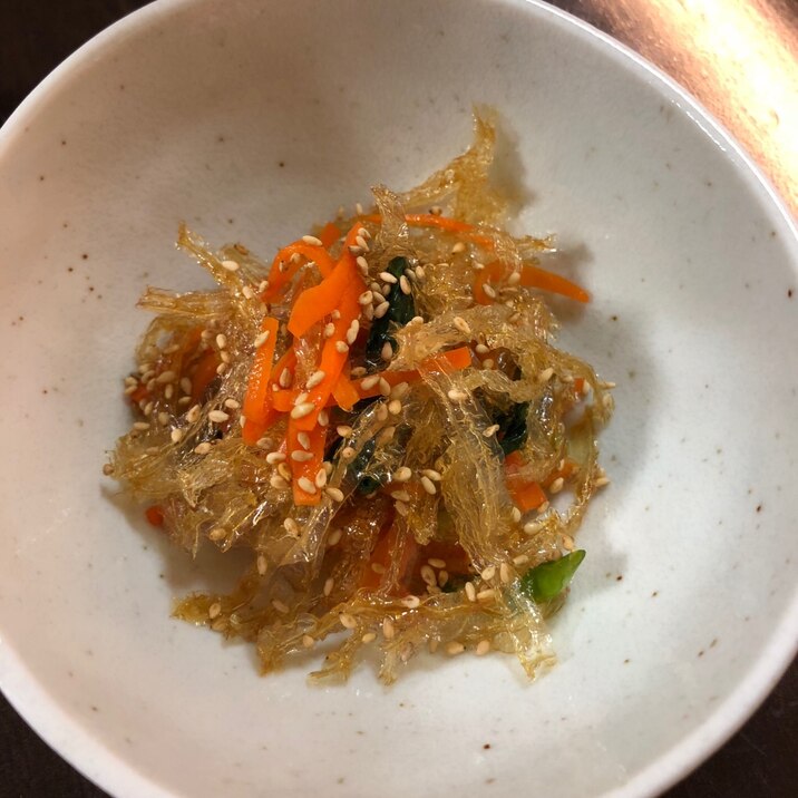 糸寒天と小松菜の中華サラダ